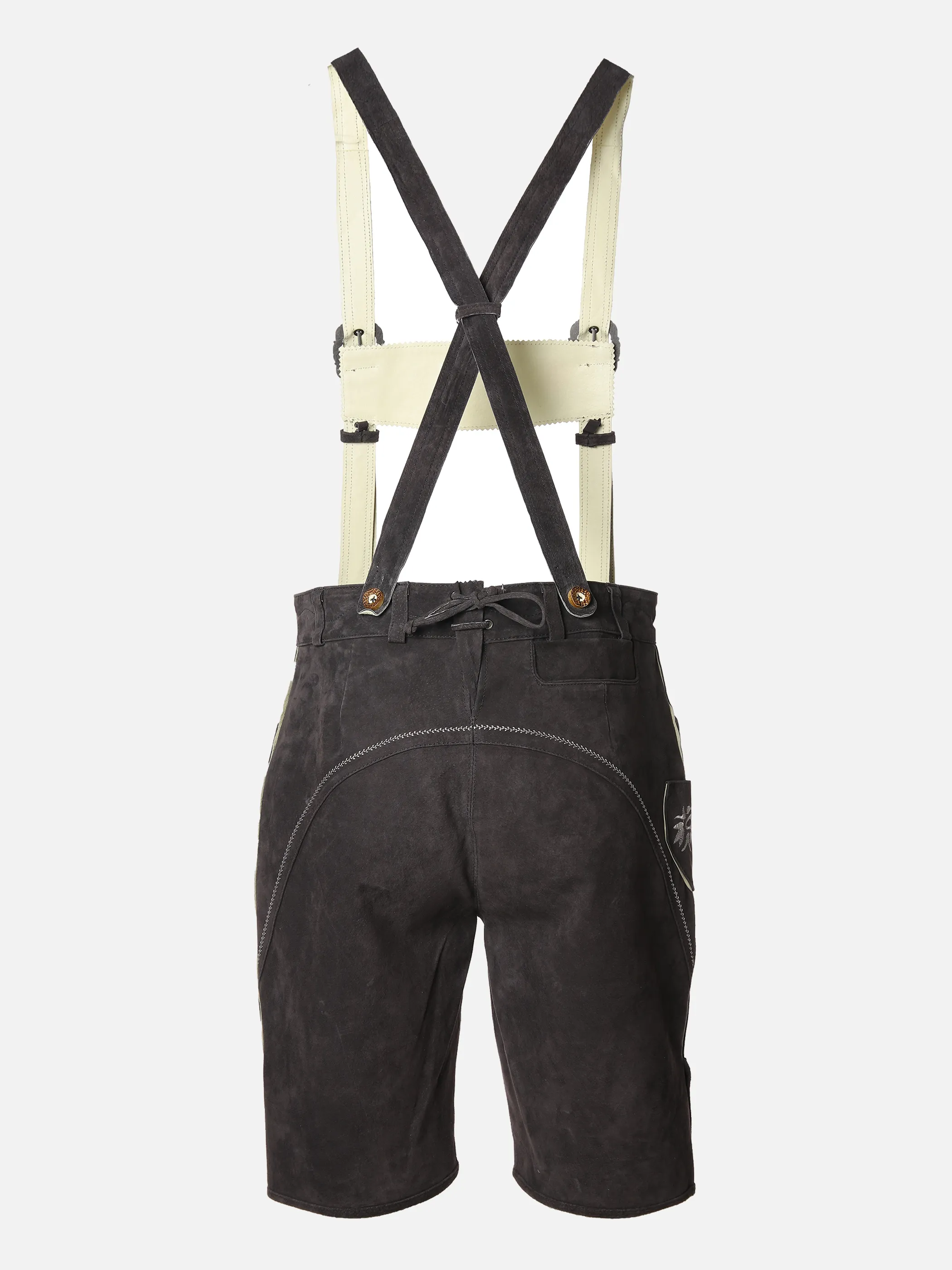Herren Echtleder Trachtenshorts mit Stickerei