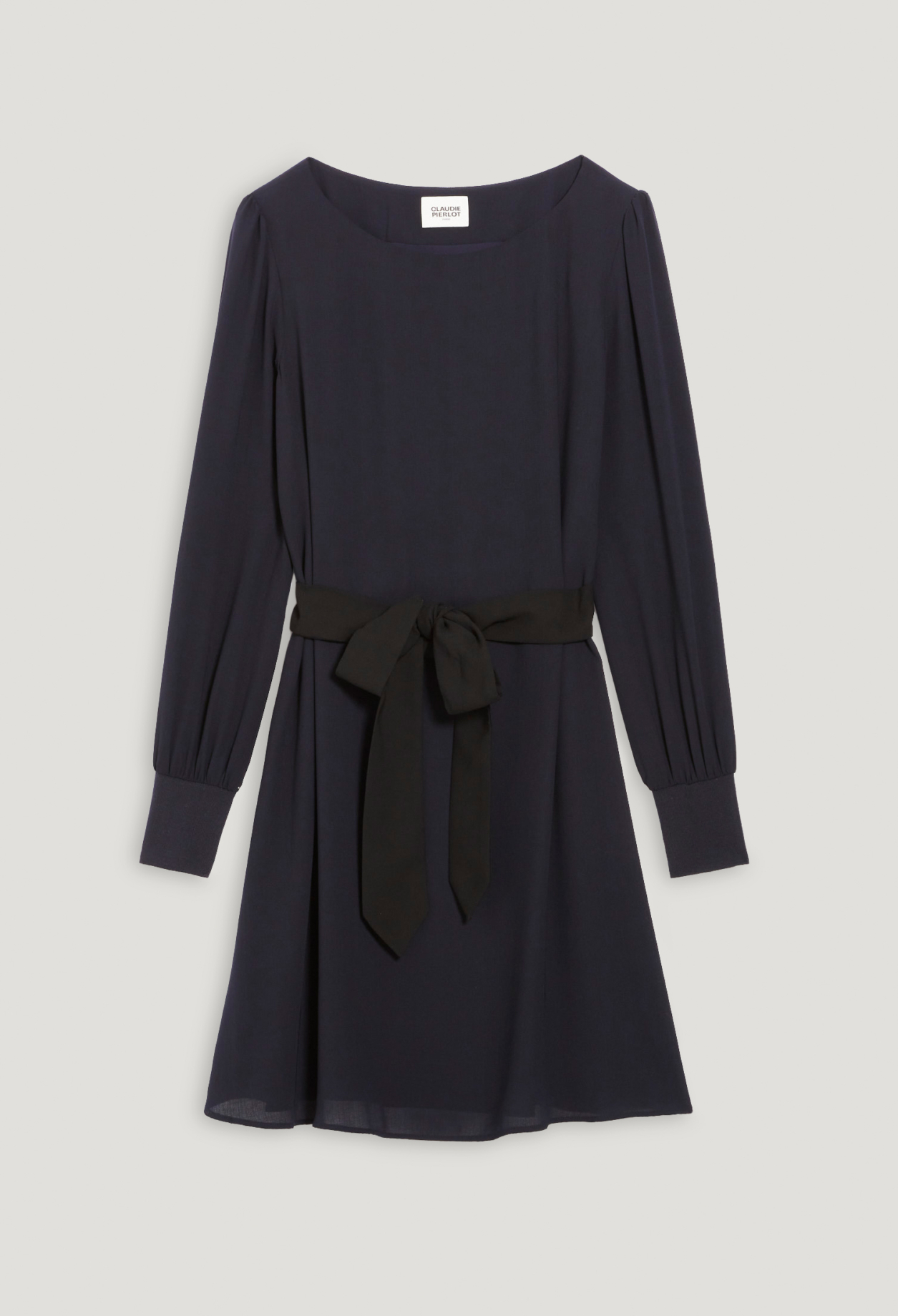 Robe courte ceinturee marine