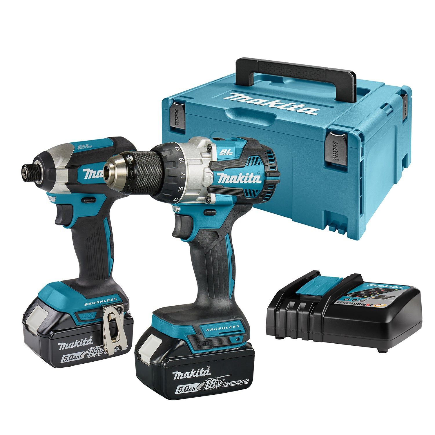 Makita DLX2507TJ Accu Combiset 2-delig (DHP489   DTD153) 18V 5.0Ah in Mbox