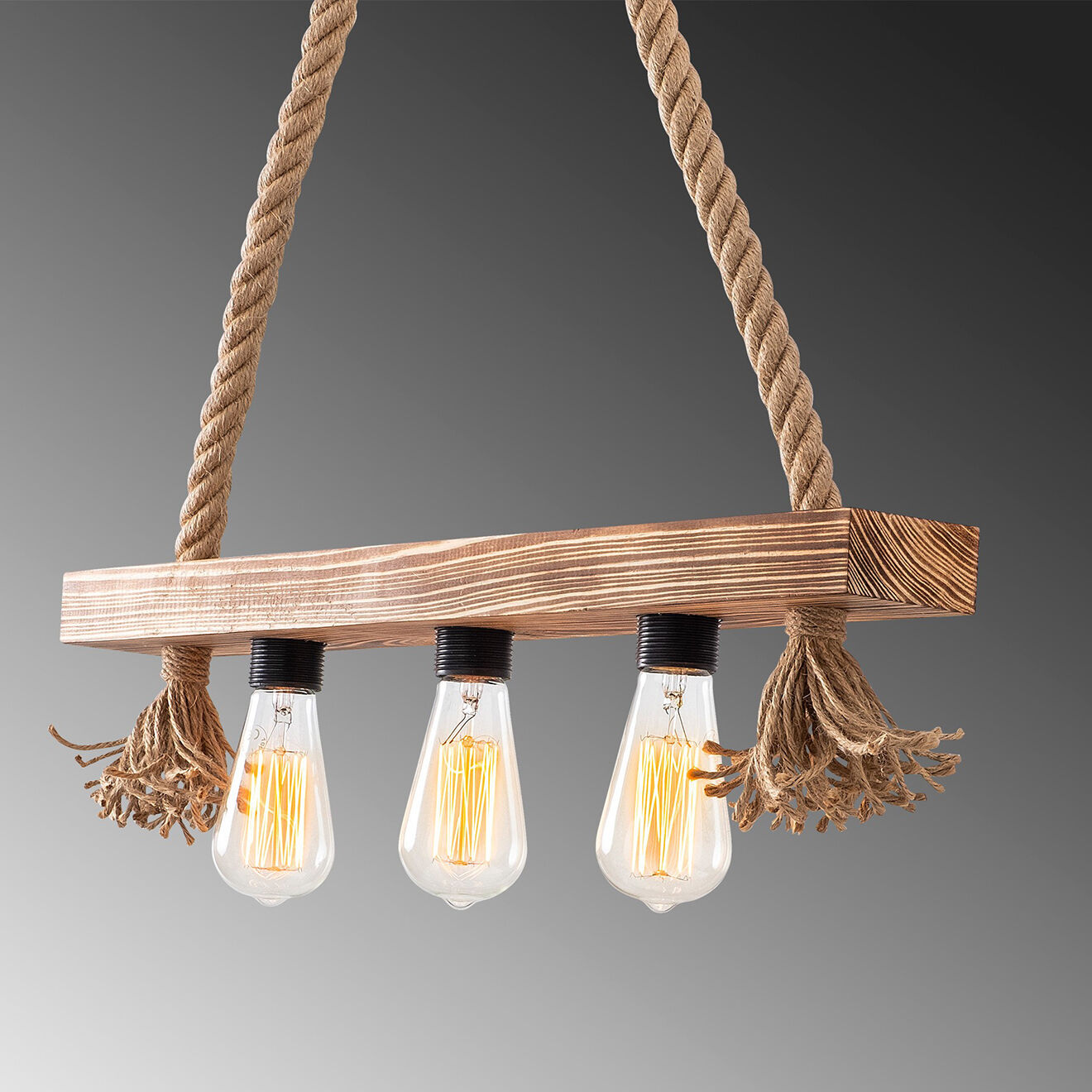 Opviq Lustre Erebos bois - 60x9x60 cm