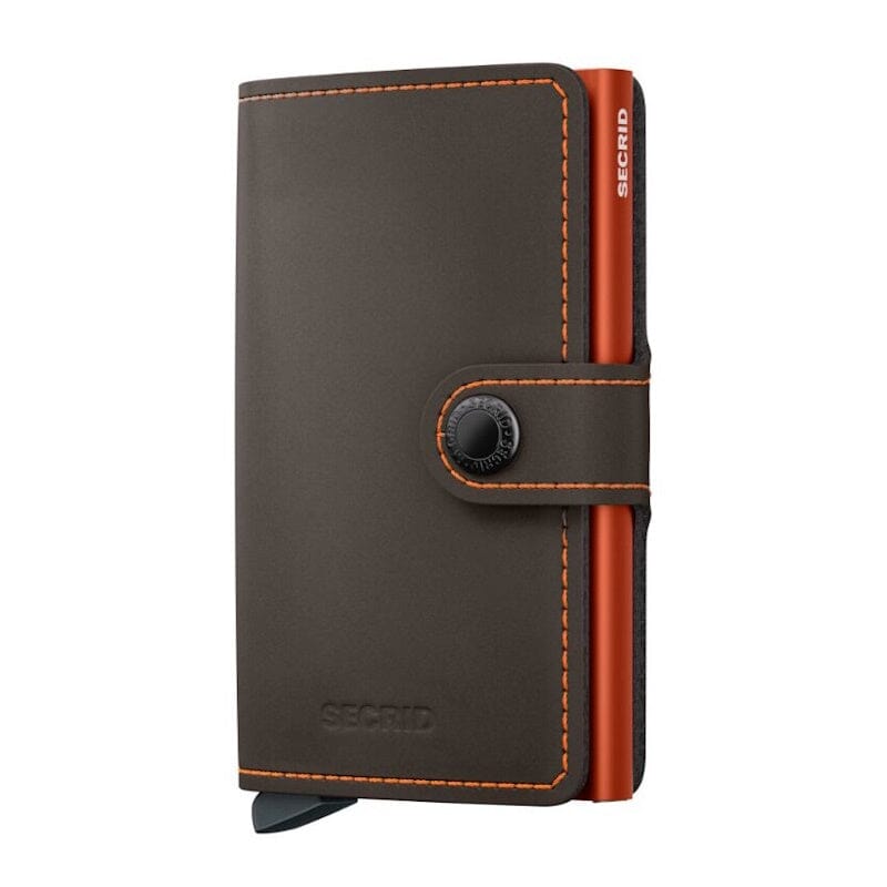Secrid Mini Wallet Matte Truffle & Orange