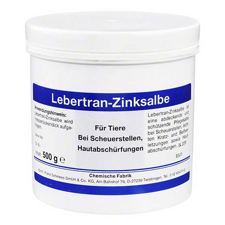 Lebertran Zinksalbe vet. (für Tiere), 500 g