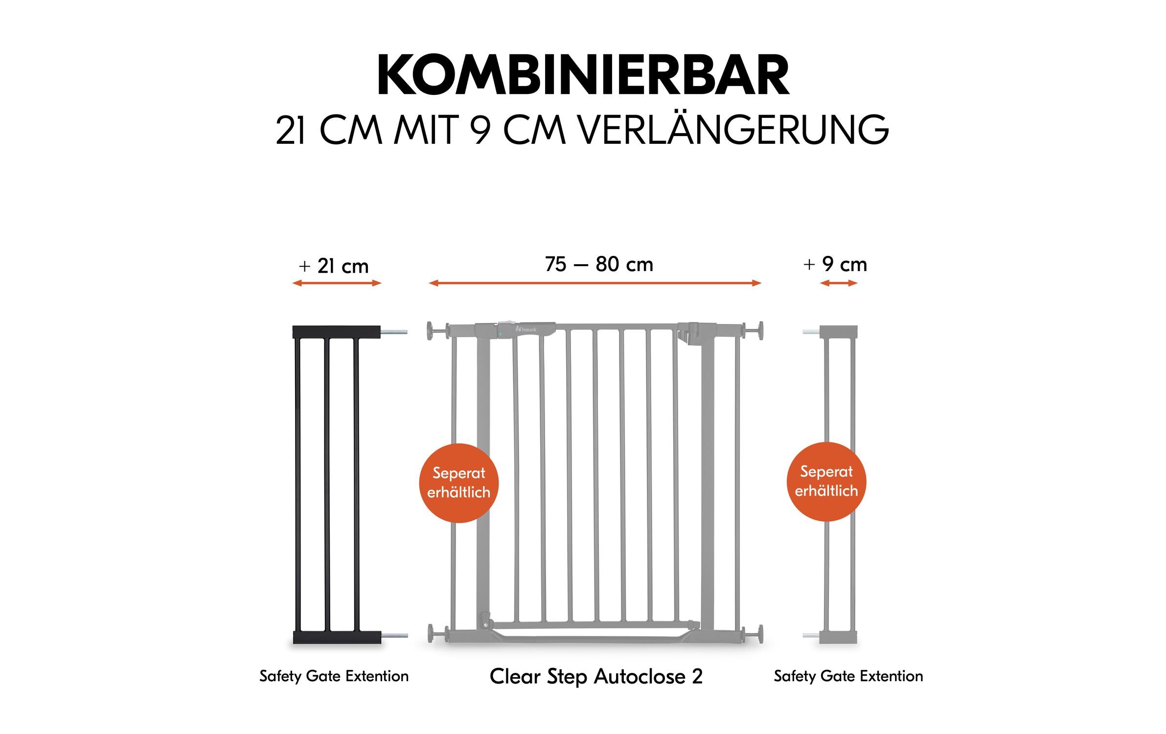 Verlängerung Türschutzgitter 21 cm SchwarzSafety Gate Extension für gängige Hauck Schutzgitter