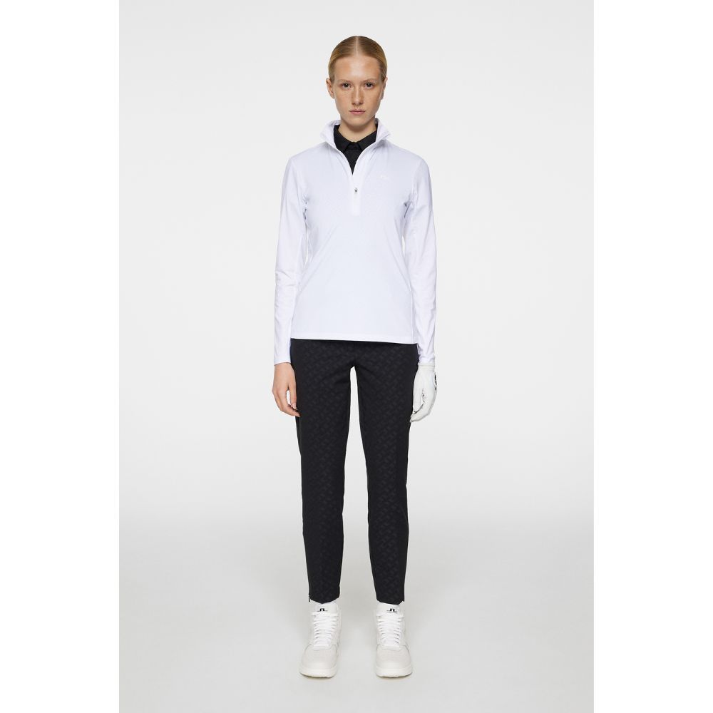 Lauryn Quarter Zip Midlayer Dame Hvit