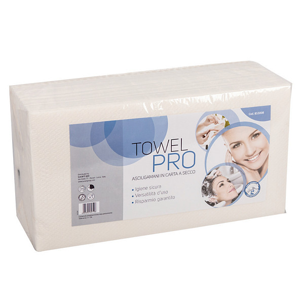 Serviettes de toilette jetables Lucart, boite de 100, 43 x 77 cm, 50 g/m2, gamme Airtech