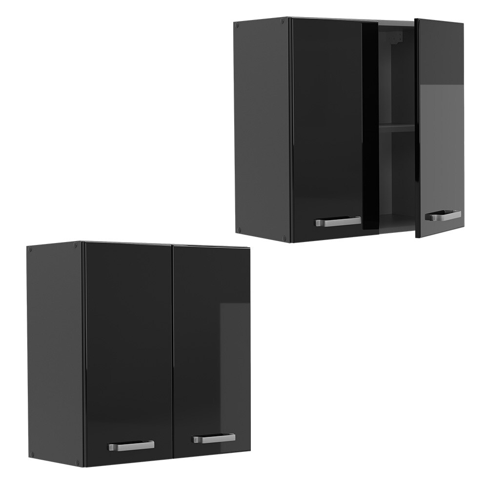 Vicco Hängeschrank Küchenschrank R-Line Solid Anthrazit Schwarz 60 cm modern