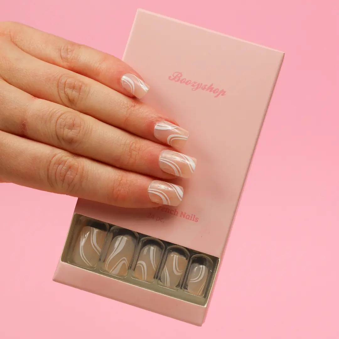 Press On French Nails Waves