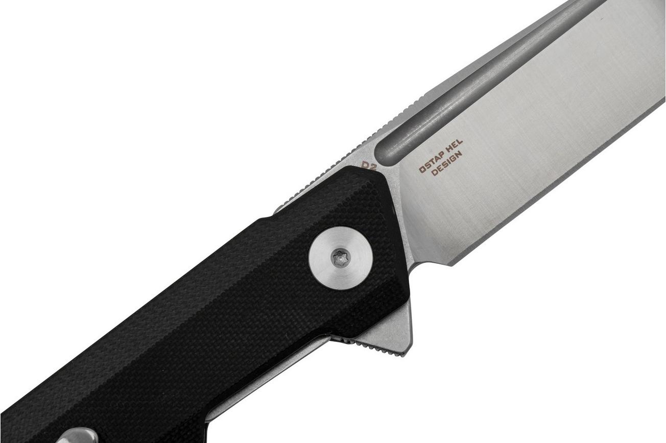 Bestechman Dundee BMK01A Black G10, Satin D2, zakmes Ostap Hel design