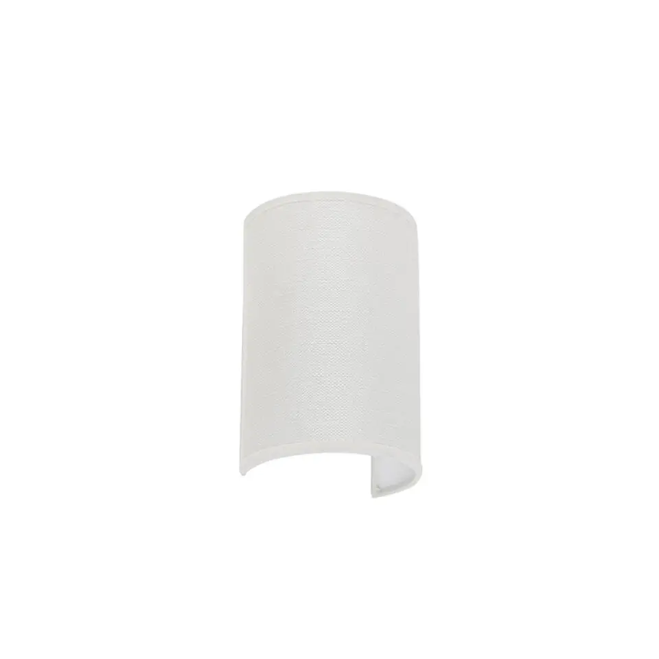 Qazqa wandlampen drum wit e27
