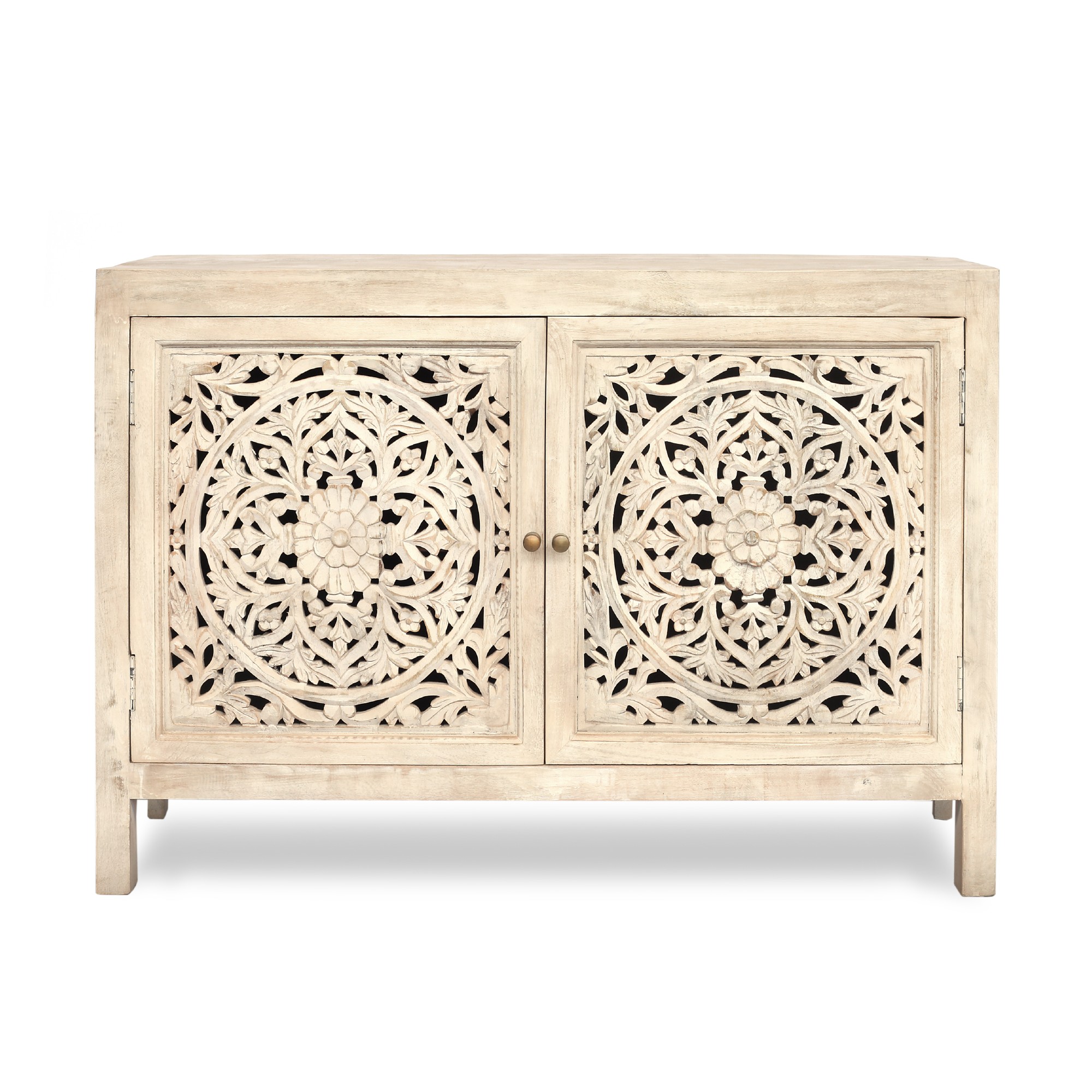 Sideboard 'Doubelle', weiß, B 130 cm, H 90 cm, L 40 cm von fischer's lagerhaus