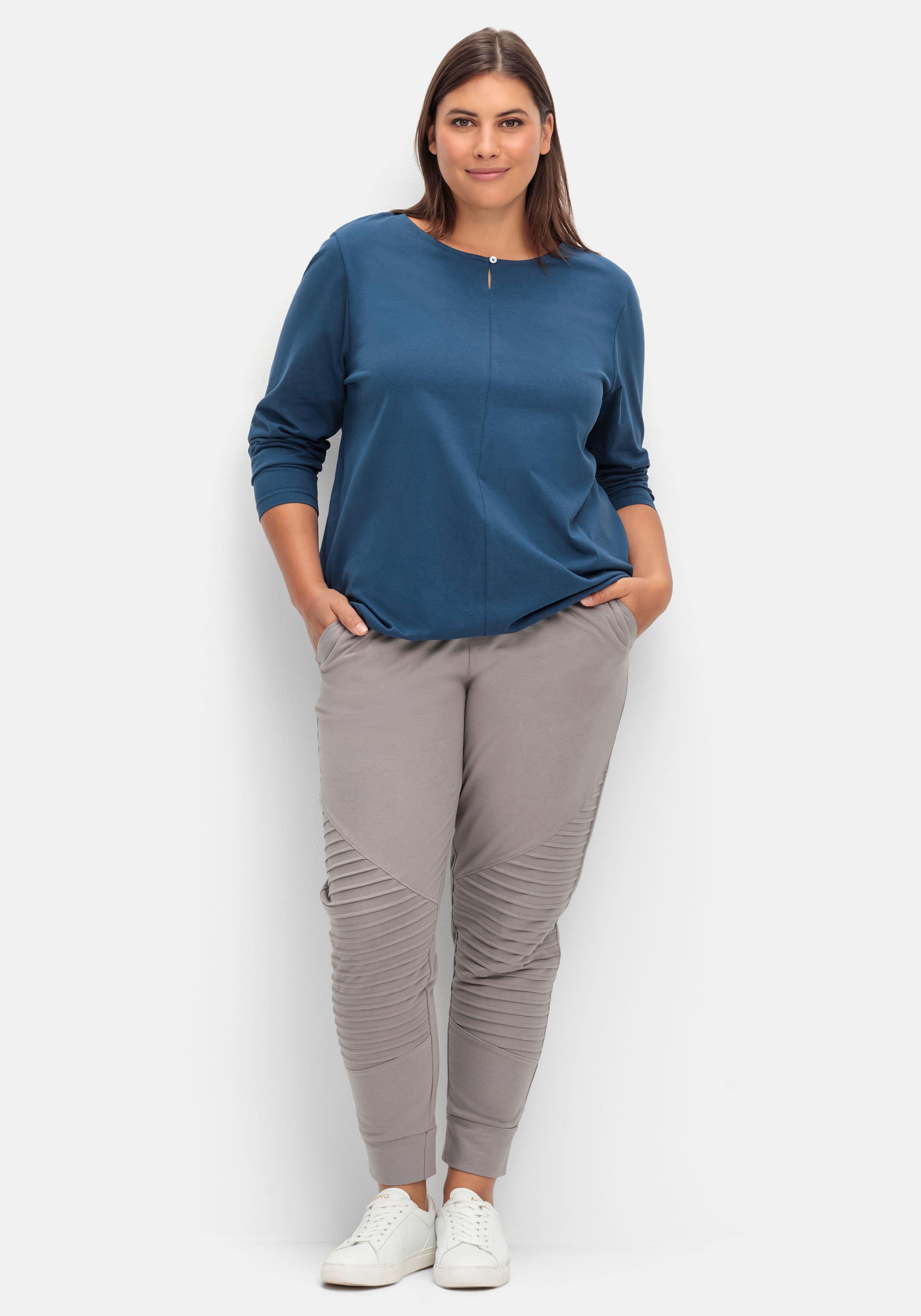 Langarmshirt mit Gummizug am Saum