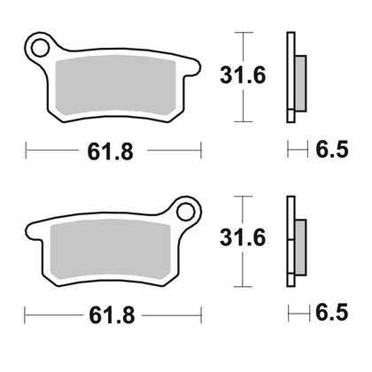 Plaquettes de freins SBS 783SI Sinter Métal Fritté avant