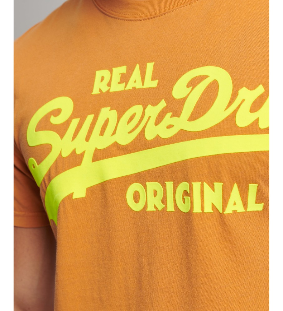 Camiseta Superdry Vintage Logo Floral Laranja