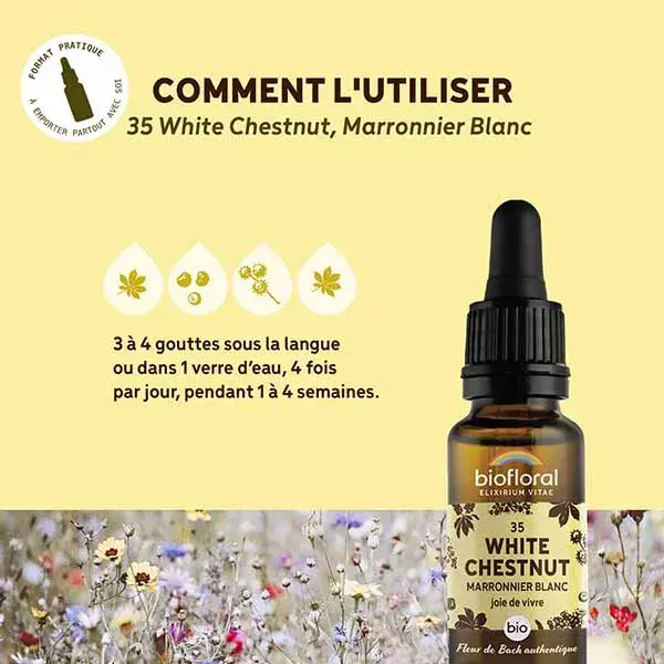 Biofloral Fleur De Bach 35 White Chestnut Marronier Bio 20 ml