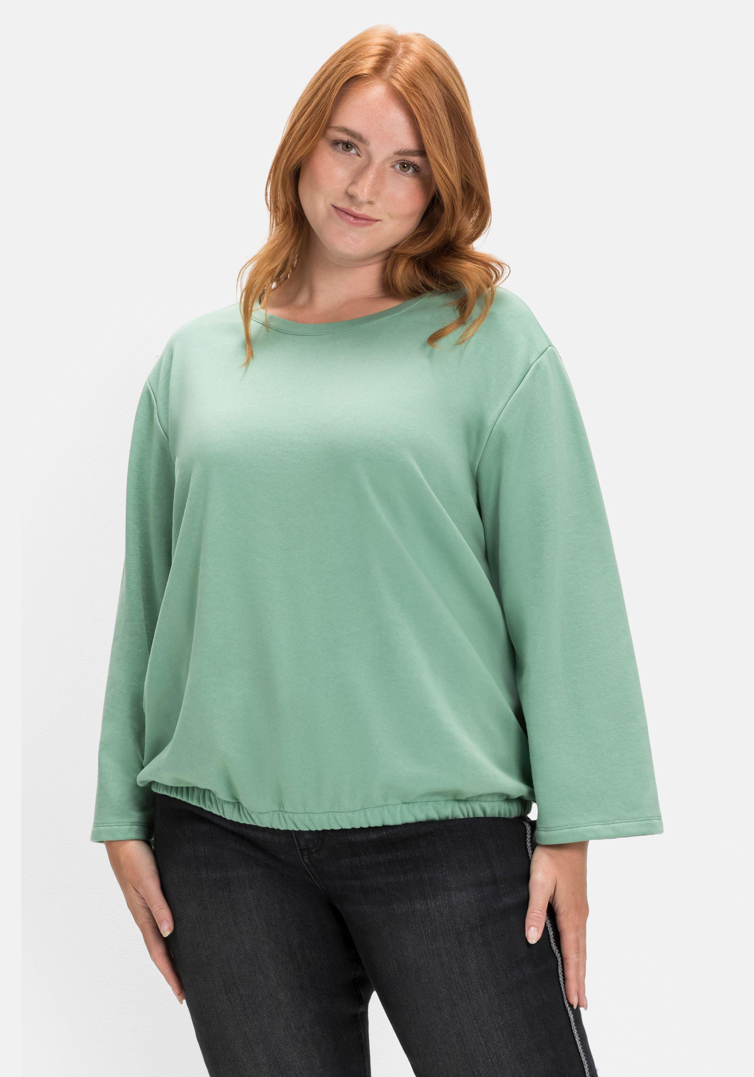 Sweatshirt mit Gummibund und 7/8-Ärmeln