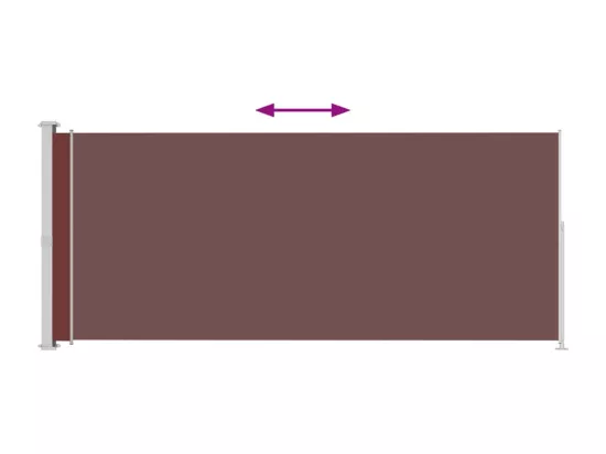 Auvent latéral rétractable de patio 200x500 cm Marron