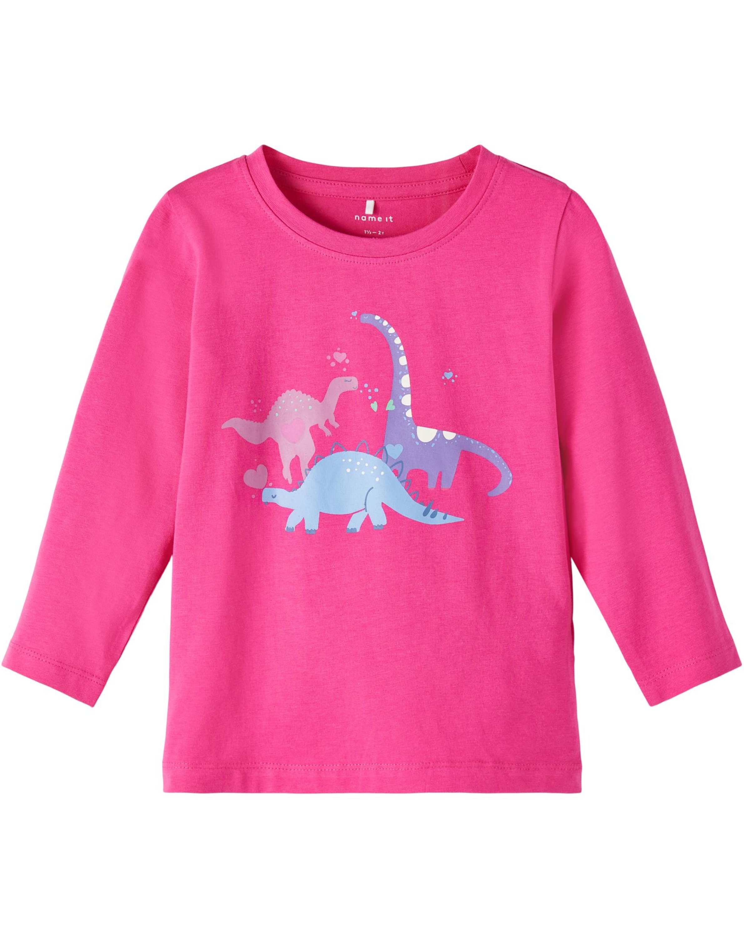 Langarmshirt NMFBELA LOVELY DINOS in fuchsia purple