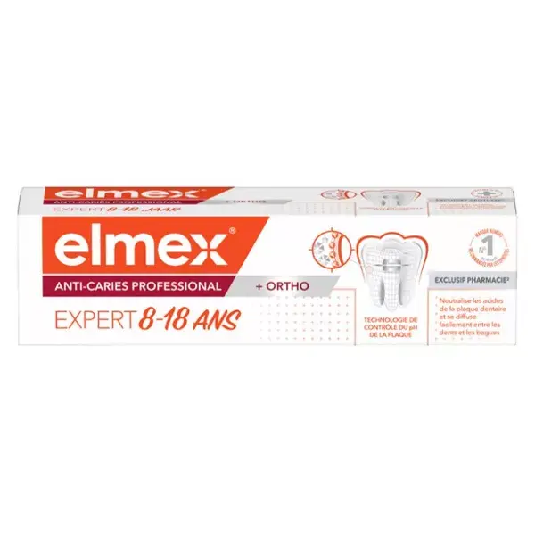 Elmex Dentifrice ortho expert 8-18 ans
