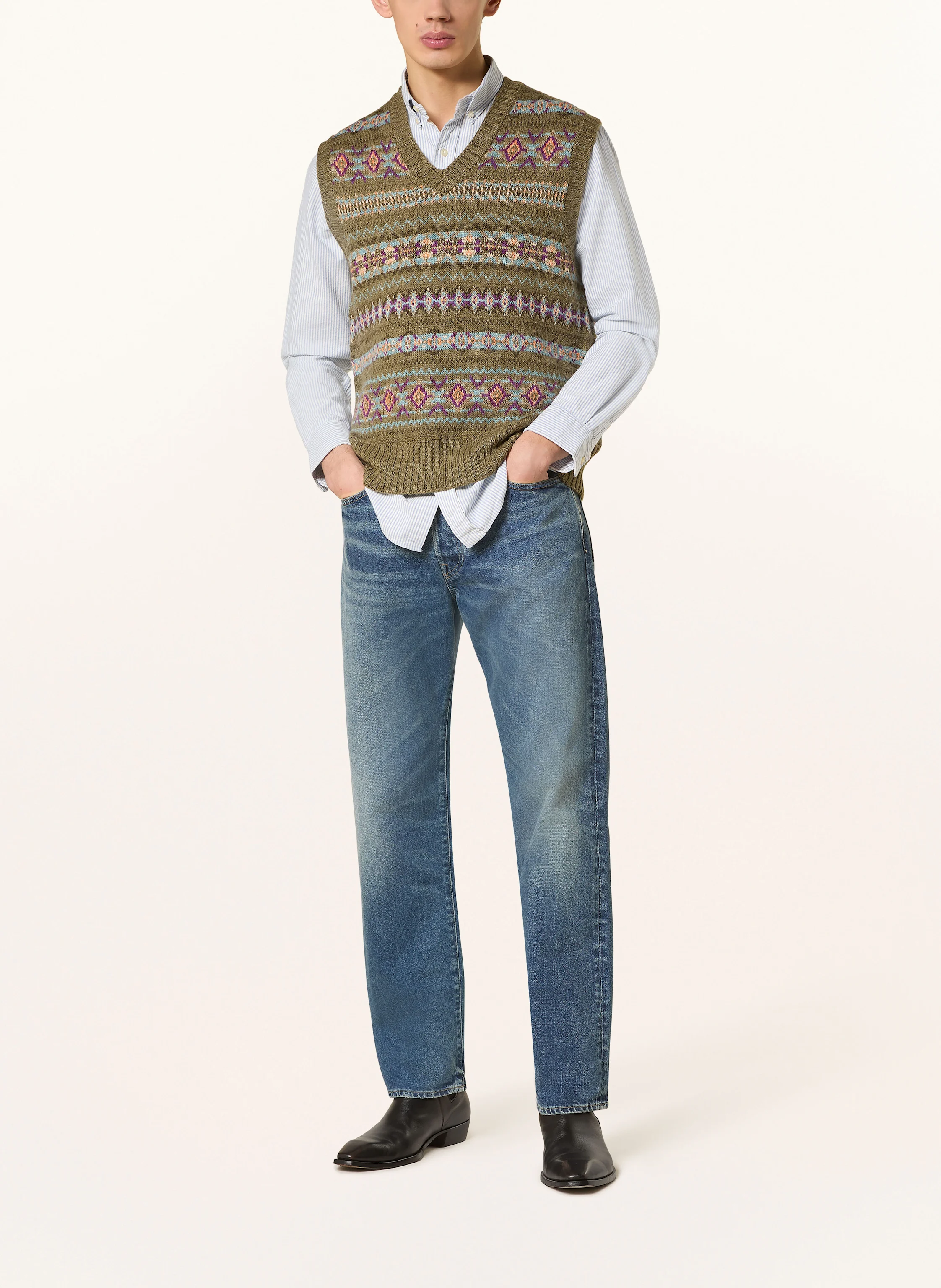POLO RALPH LAUREN Pullunder mit Leinen