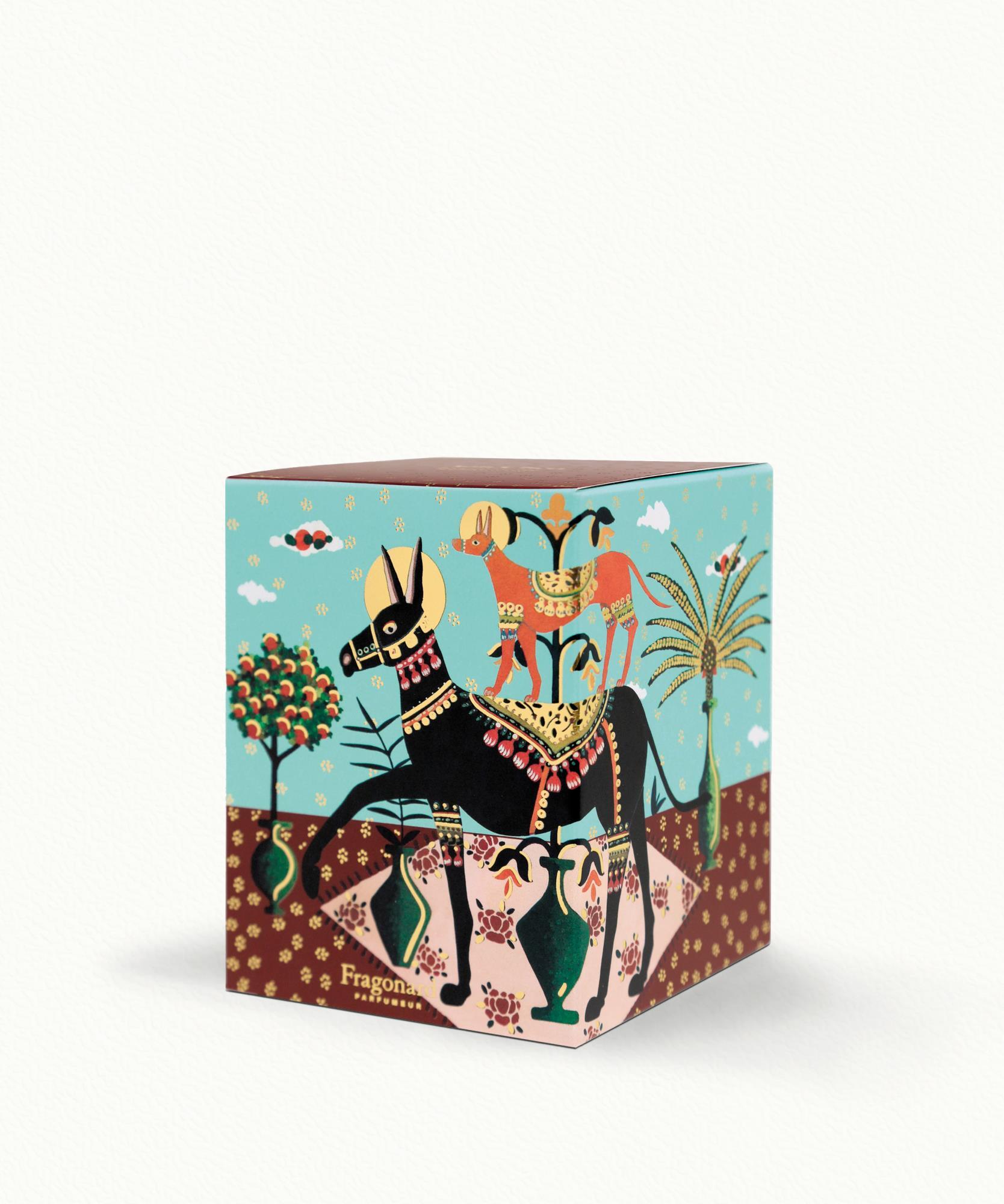 Ami Chéri  Bougie en étui  -  Pot en verre décoré - 200g