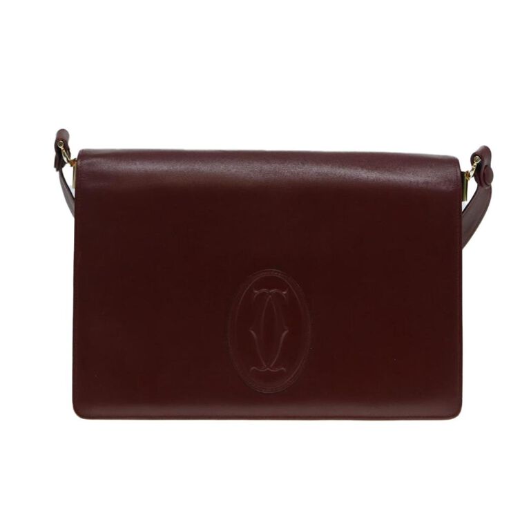 Cartier Vintage Cartier Shoulder Bag Burgundy