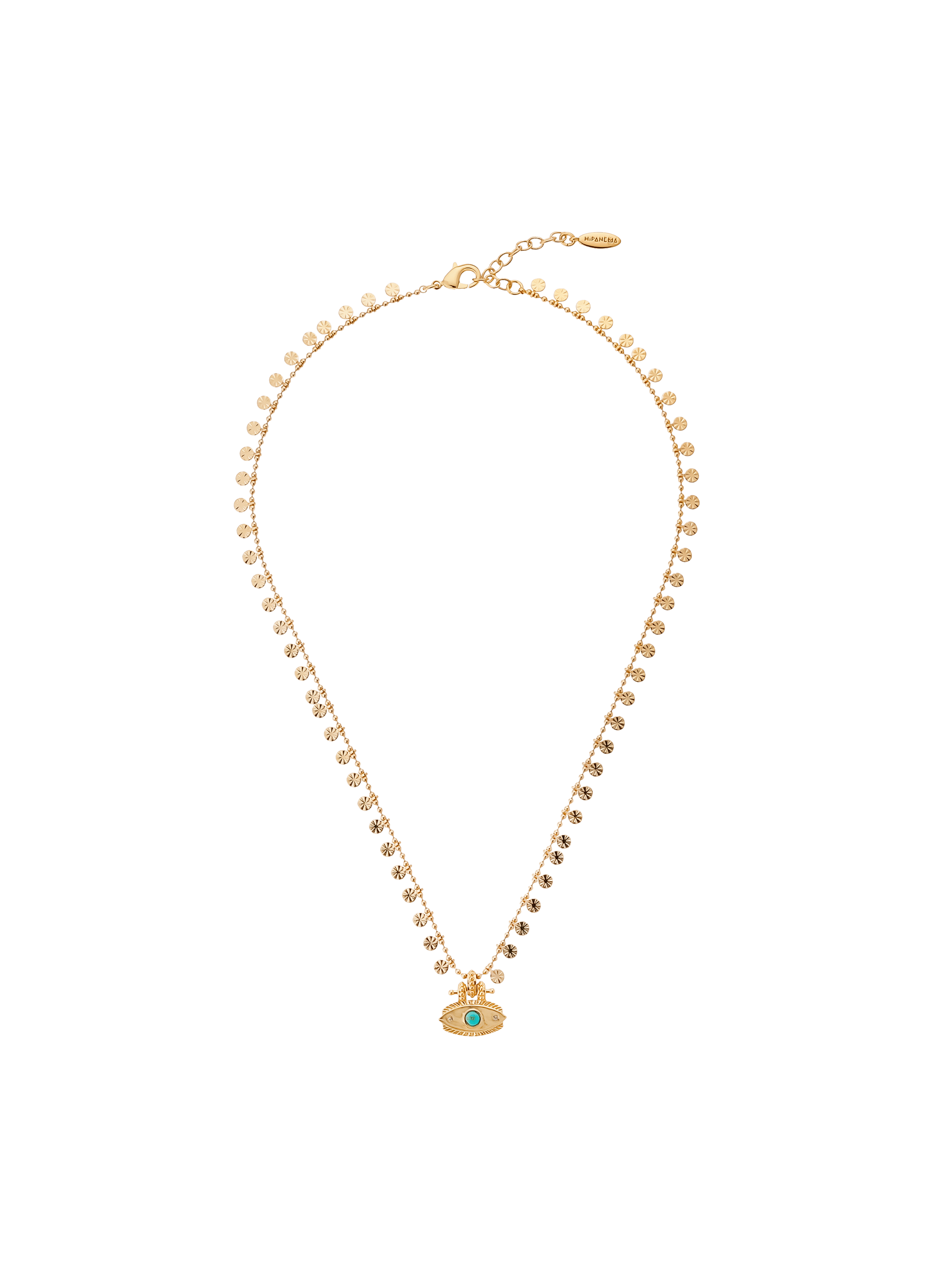 PREMONITION - Collier chaîne avec pampilles en laiton | Doré