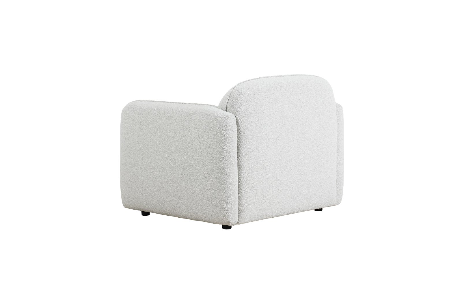 Fluff Hvilestol Tekstil Copenhagen Boucle 900 White med sorte ben