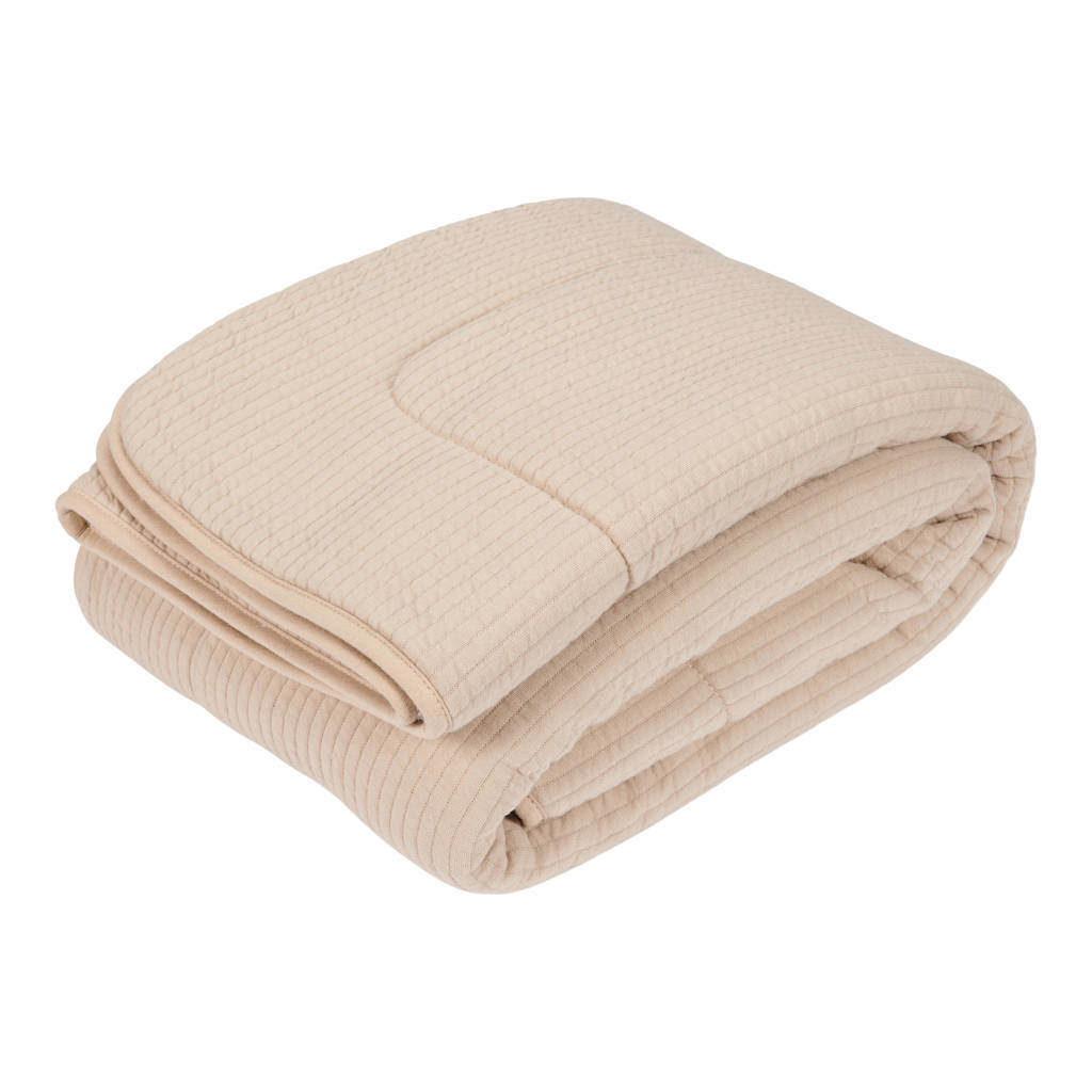 wiegdeken met teddy Pure Beige