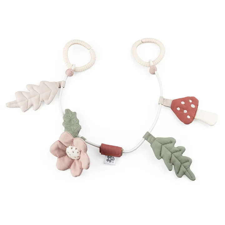 Sebra - Kinderwagenkette aus Bio-Baumwolle, Blatt / Pilz / Blume, bunt