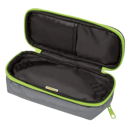 Idena Schlamper-Etui Duo, mit Seitenfach, grau/grün