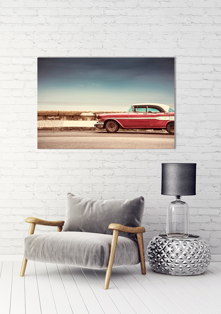 Akustikbild ROTER OLDTIMER 80x120cm, 7kg