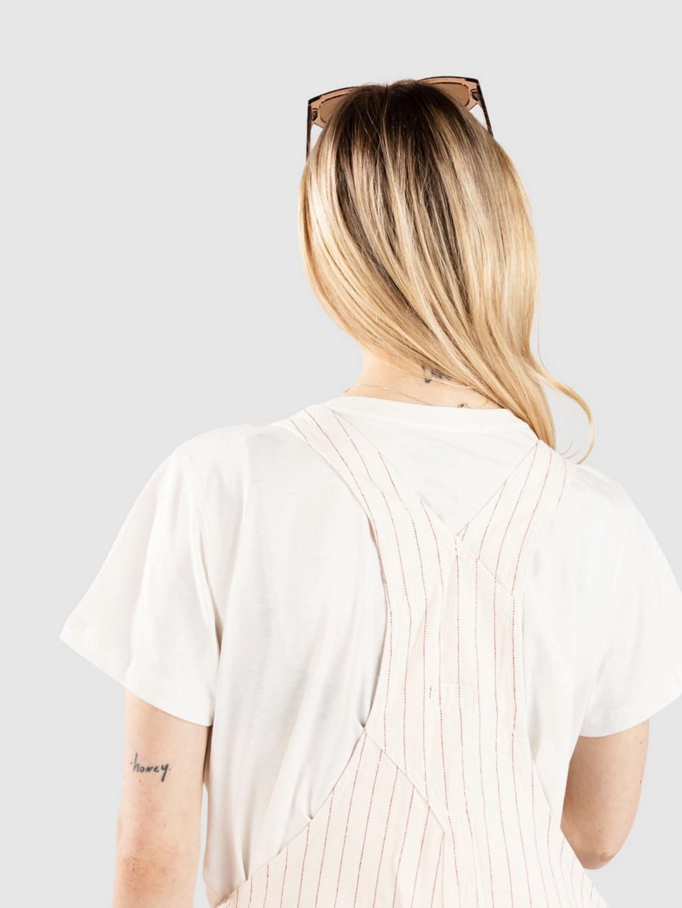 Dickies Service Bib Dungarees egret