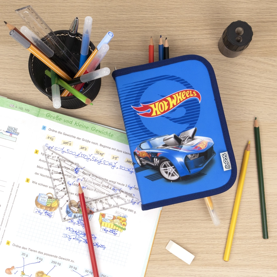 Scooli gefülltes Schüleretui Hot Wheels