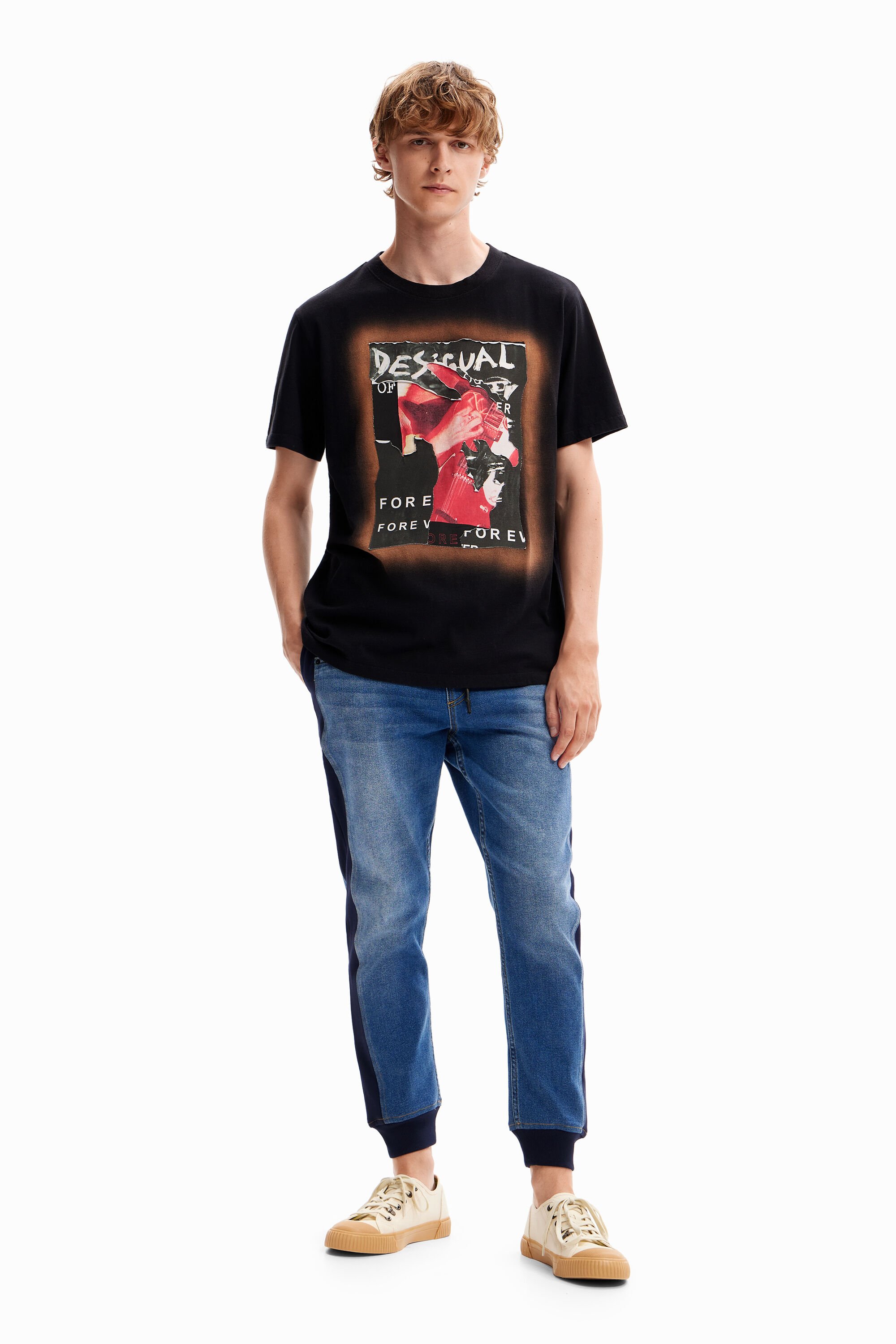 T-shirt patchwork collage