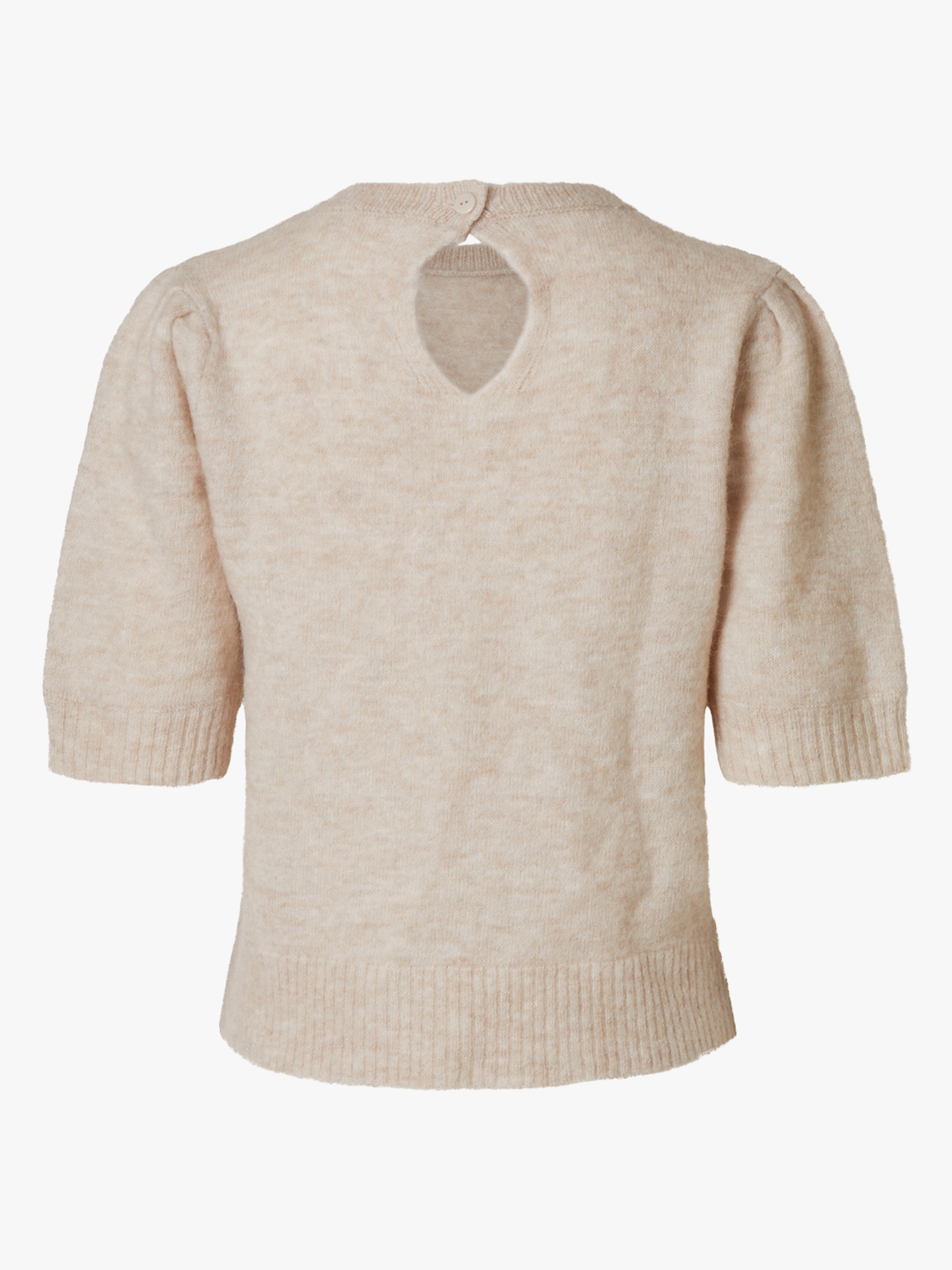 Lulu Short Sleeve Open Back Knit O-neck