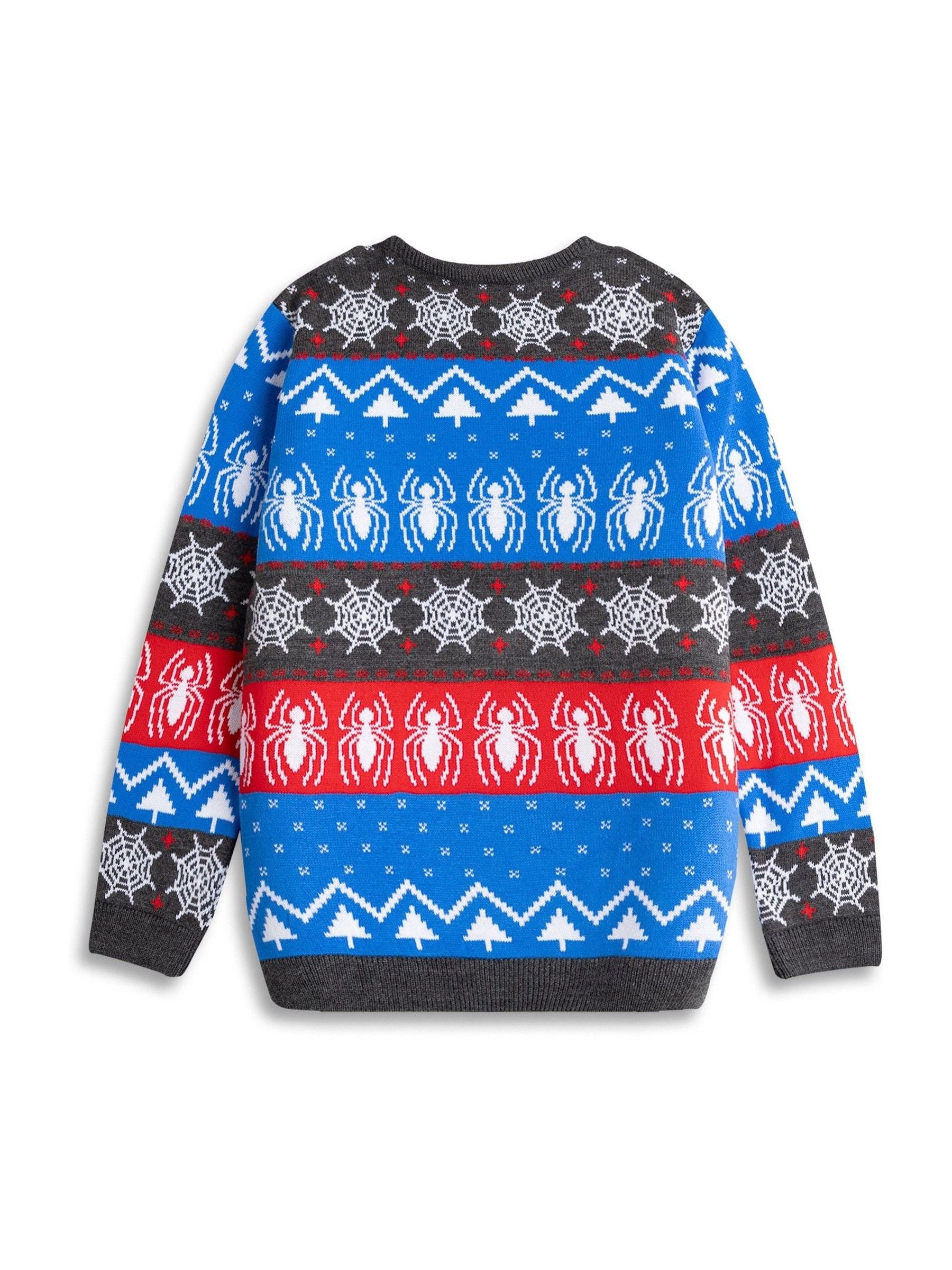 Vanilla Underground Spiderman Character Face Christmas Jumper