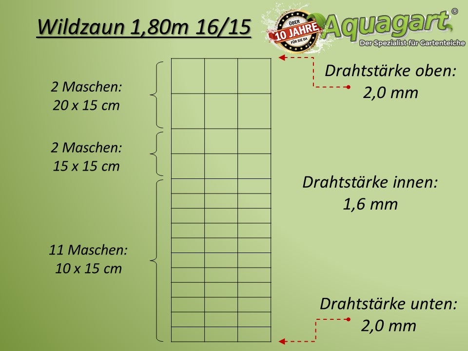 50m wildhek, boshek, weidehek, draadhek, geknoopt gaas 180/16/15