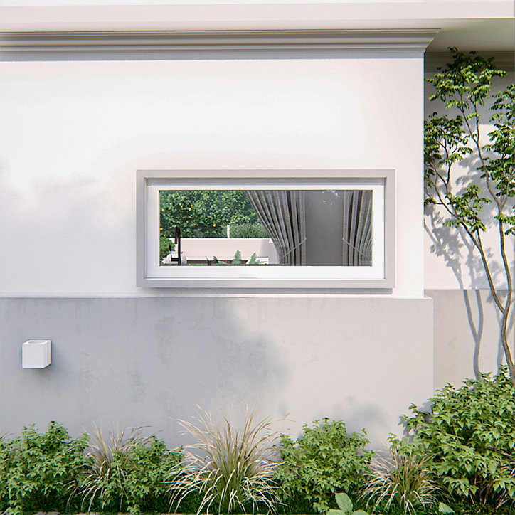 Fenêtre fixe aluminium blanc H.97 x L.103 cm GoodHome