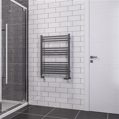 Eastbrook Tuscan Square multirail handdoekradiator 60x80cm 497W antraciet