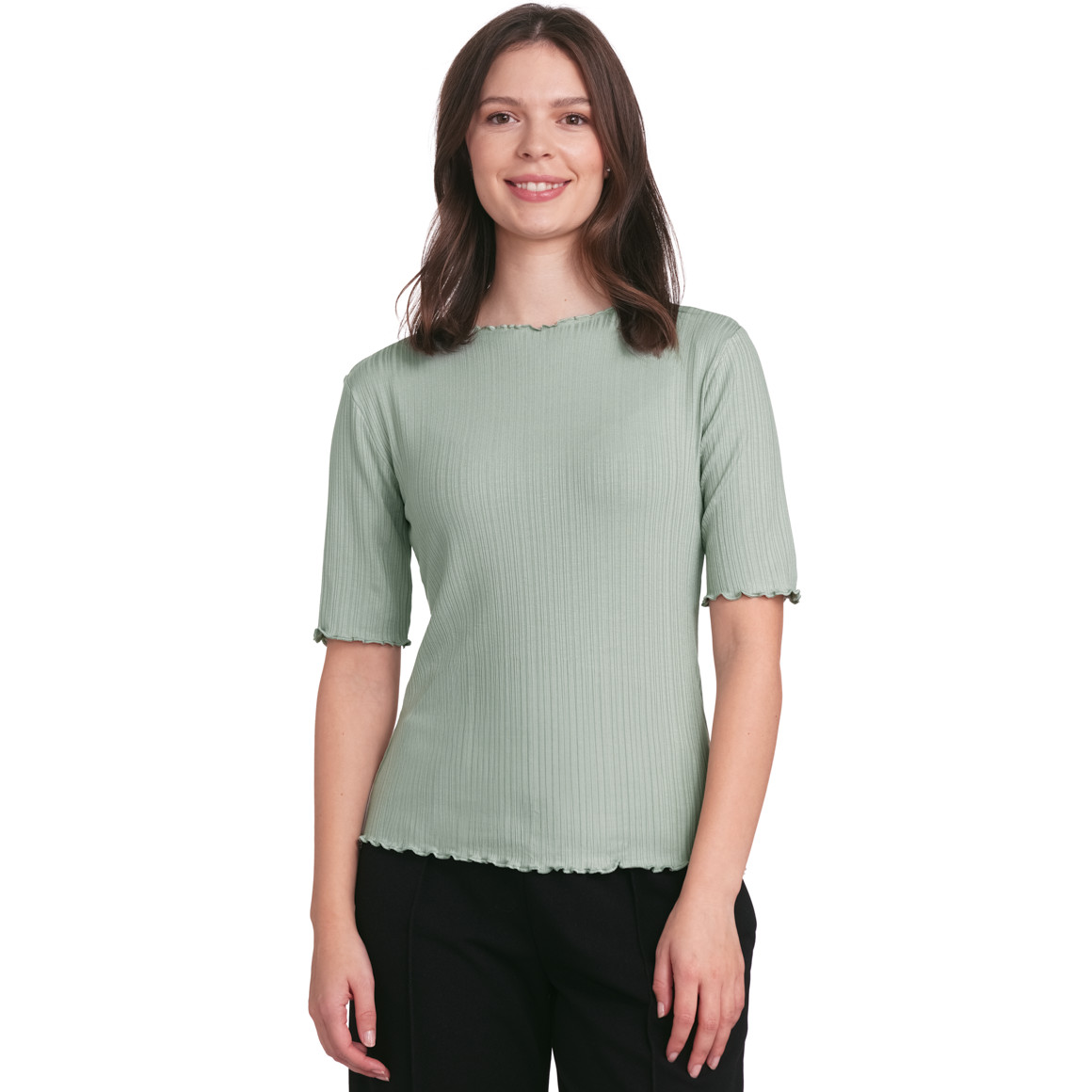 Damen T-Shirt aus Viskose-Mix hellgrün