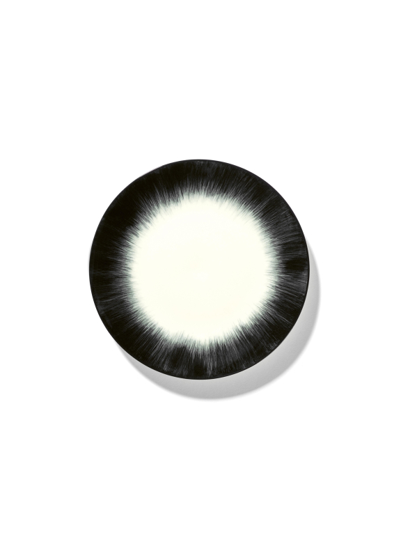 Serax Dé tableware by Ann Demeulemeester ontbijtbord Ø17,5 set van 2 White/Black 1
