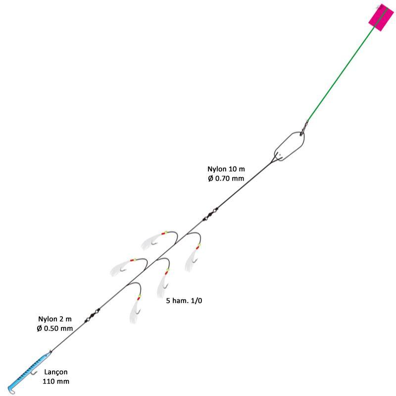 Ligne De Traine Flashmer Ecoline Fregate