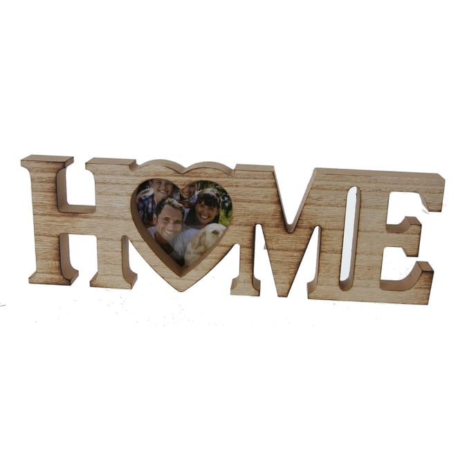 Schriftzug - Home-  braun - aus Holz - ca. 28 x 2 x 9 cm