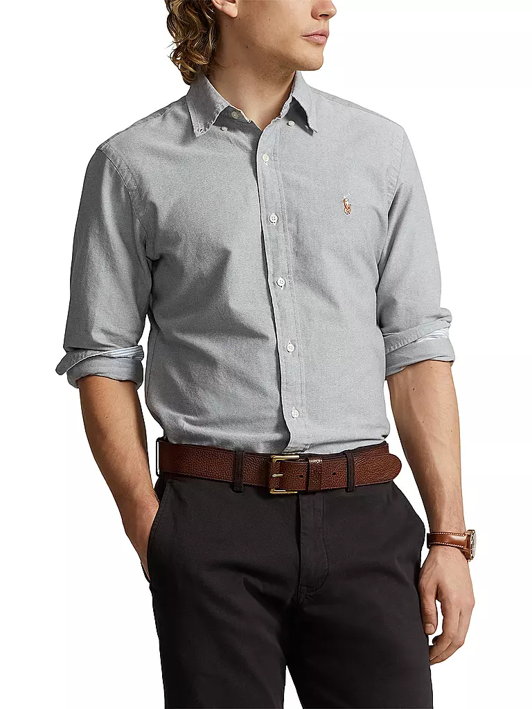 POLO RALPH LAUREN Hemd Slim Fit hellgrau