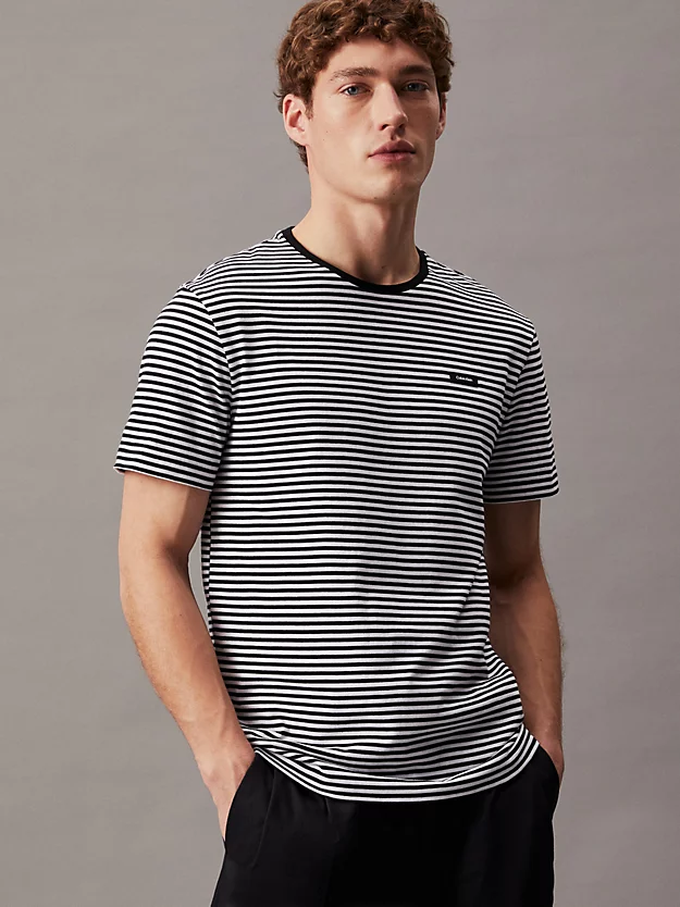 Camiseta listrada de algodão