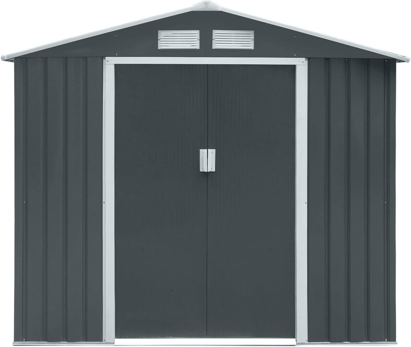 S100 XL Metall Gerätehaus Verschiedene Größen Geräteschuppen Garten Schuppen Gartenhaus Grau Anthrazit