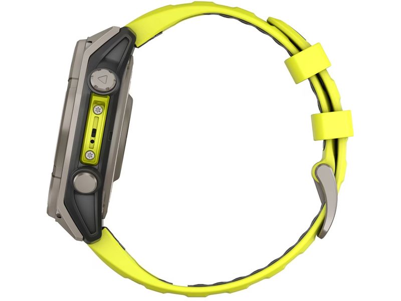 GARMIN Sportuhr Fenix 8 Solar Sapphire, 47 mm Gelb GPS-Sportuhr