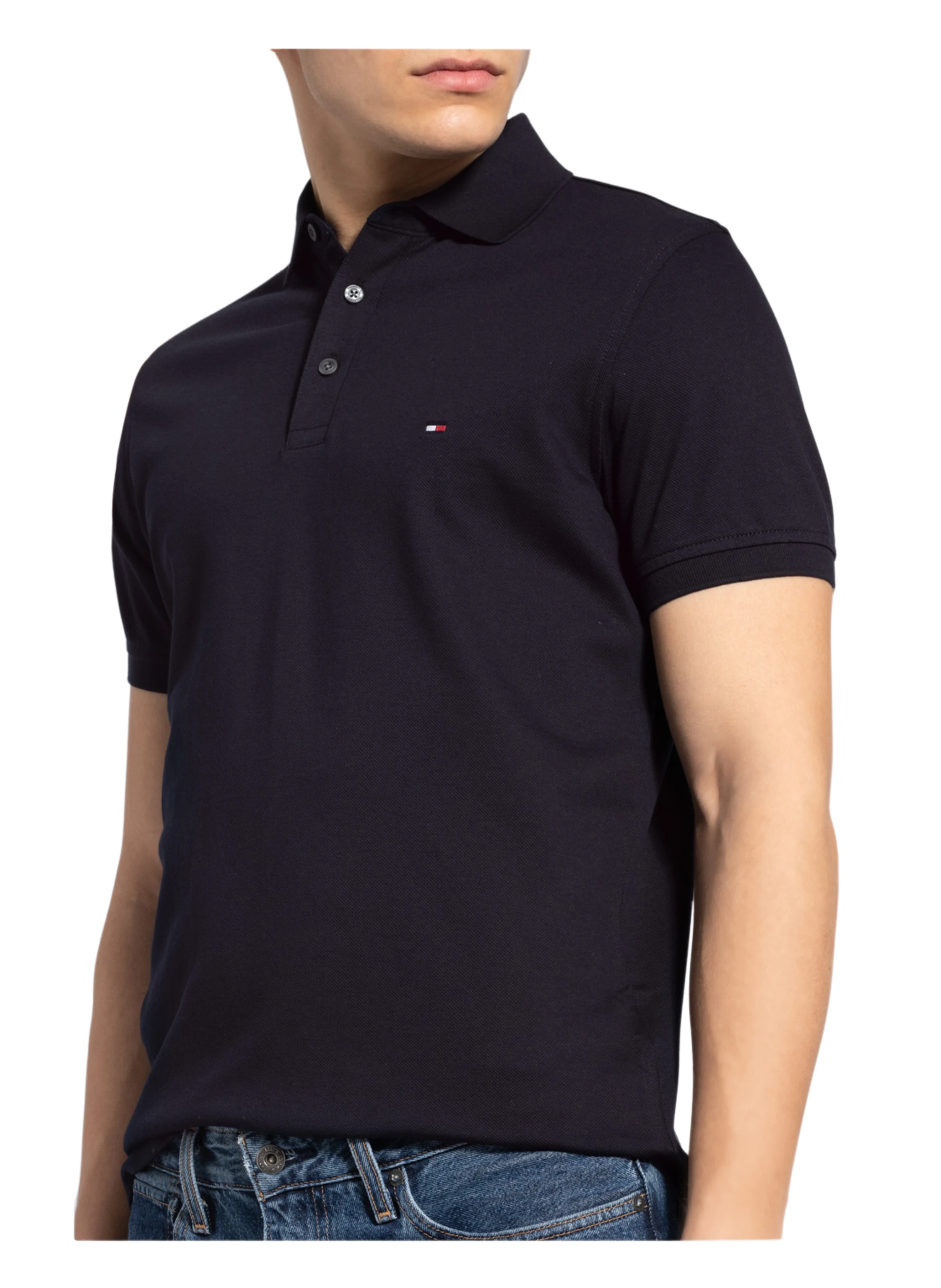 TOMMY HILFIGER Piqué-Poloshirt Slim Fit