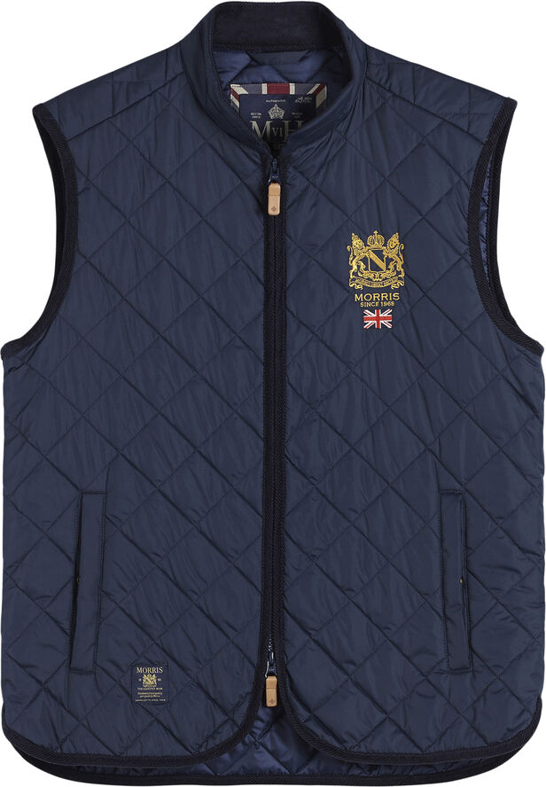 Morris Stockholm Trenton Quilted Vest Old blue