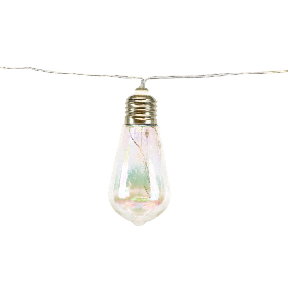 Cordon de lampes - led tubulaire - 10 lumières - énergie solaire